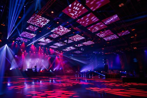 音樂會舞臺上的射燈攝影圖片 攝影圖 下載至來源處